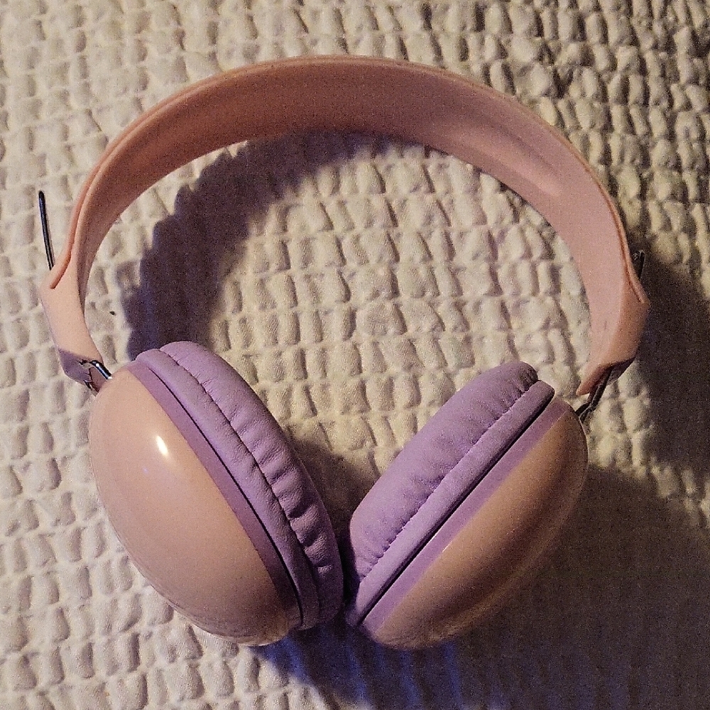Pink and Purple Over-Ear Headphones